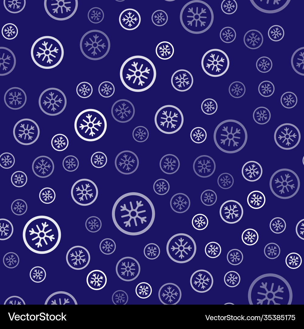 White snowflake icon isolated seamless pattern Vector Image