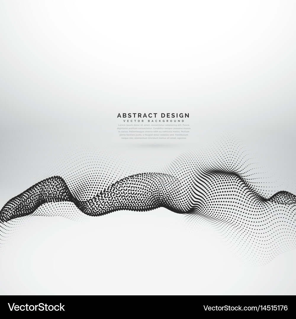 3d digital particles array background design vector image