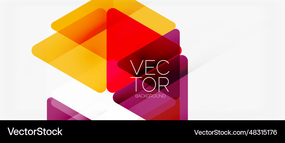 Abstract background color transparent triangles Vector Image