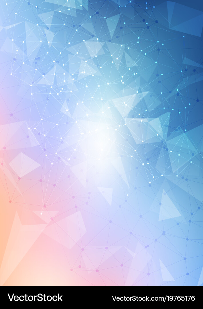 Abstract low poly mesh background design vector image