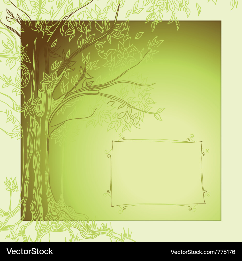 Background with tree Vector Image