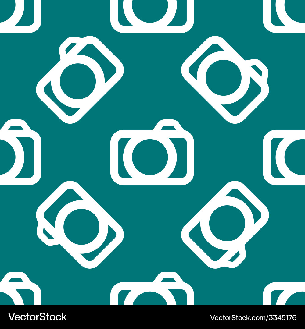 Camera web icon flat design seamless pattern vector image