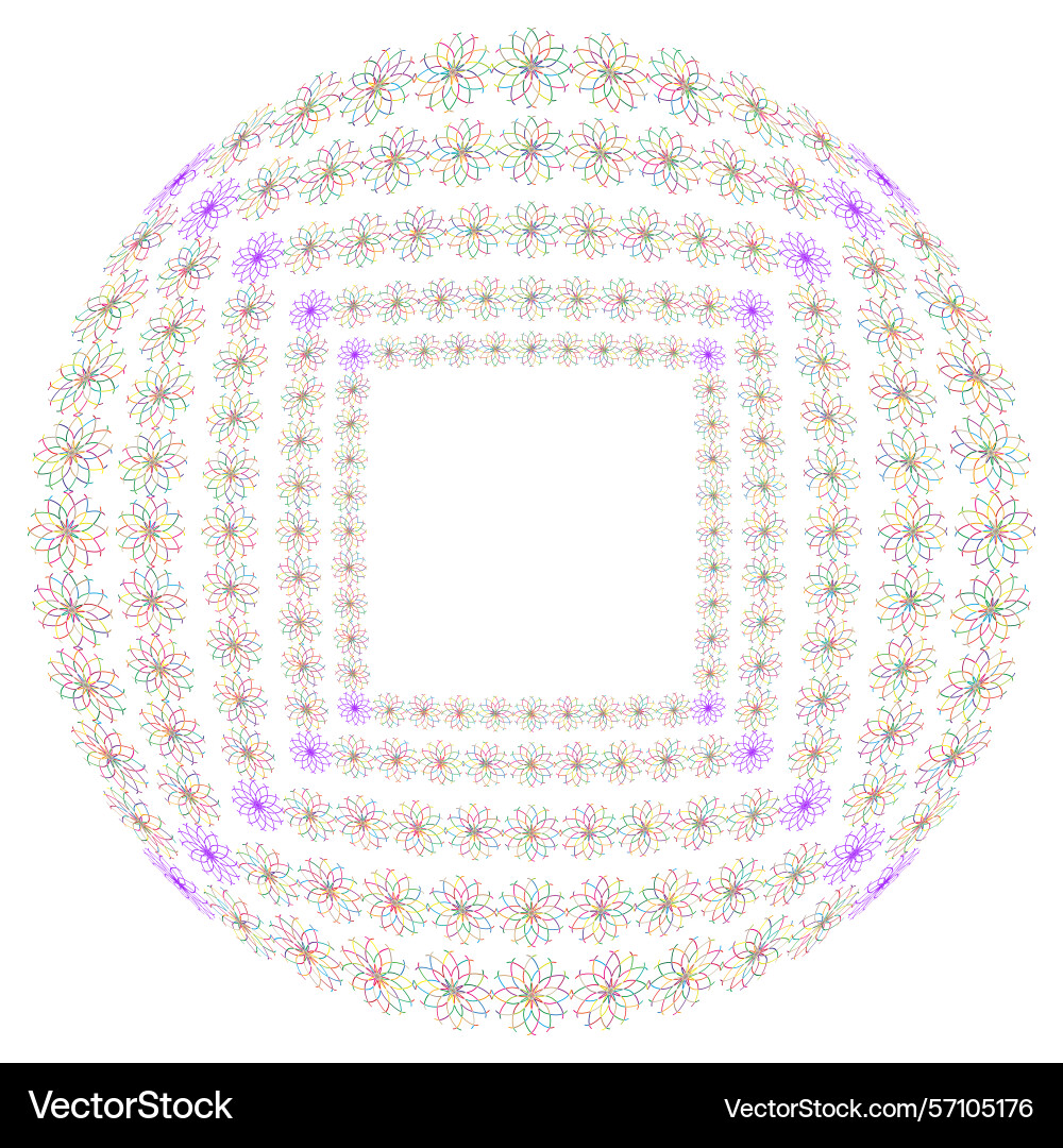 Color circle frame abstract rounded pattern Color circle frame abstract rounded pattern vector image