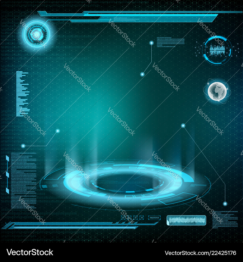 Futuristic HUD Interface Concept vector image