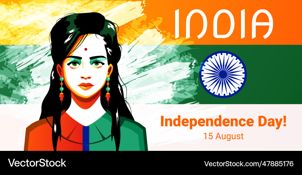 India Independence Day Celebration Royalty Free Vector Image