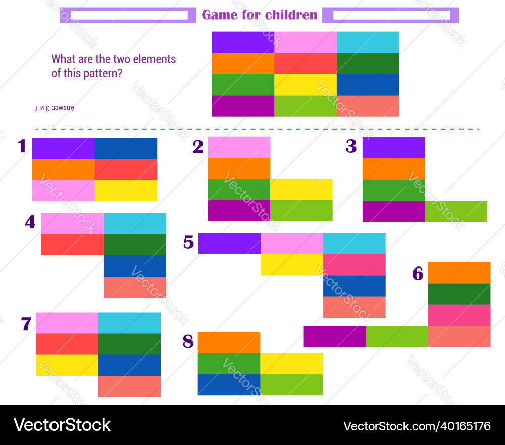 Logic game for children what elements does Logic game for children what elements does vector image