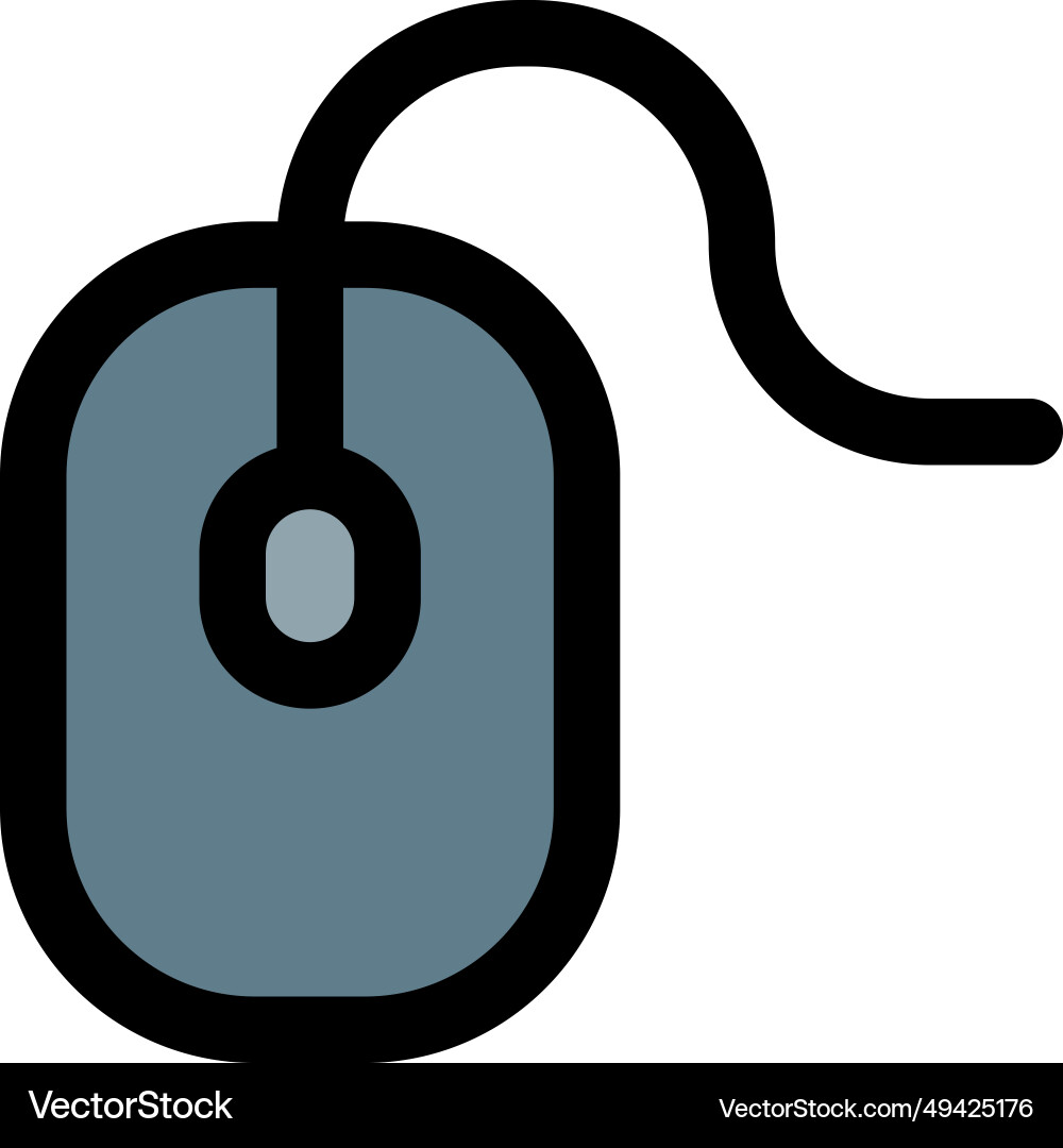 Mouse used to move the cursor on screen vector image