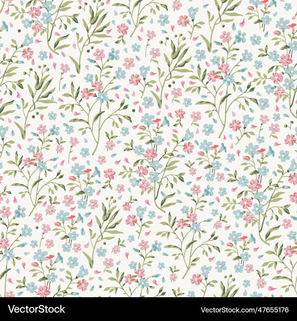 Pastel Floral Pattern Vector Image