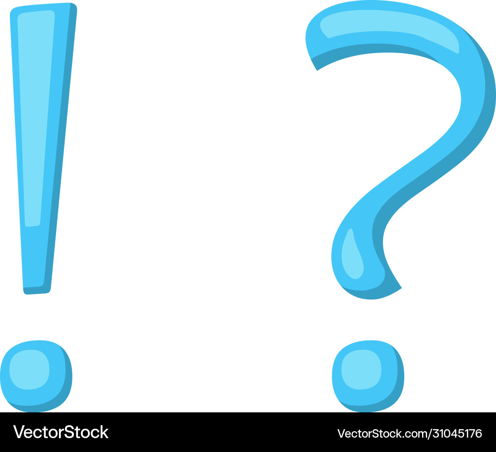 Question exclamation marks in flat style isolate Question exclamation marks in flat style isolate Vector Image