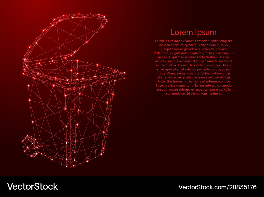 Trash garbage can with lid and wheels from Vector Image