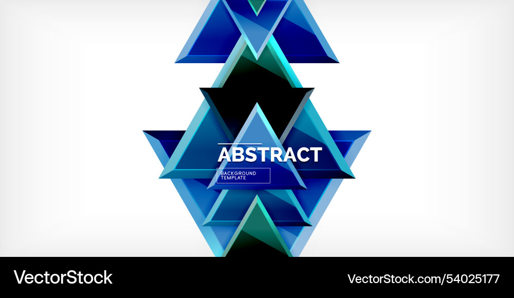 Abstract background - colorful triangles with 3d Abstract background - colorful triangles with 3d vector image