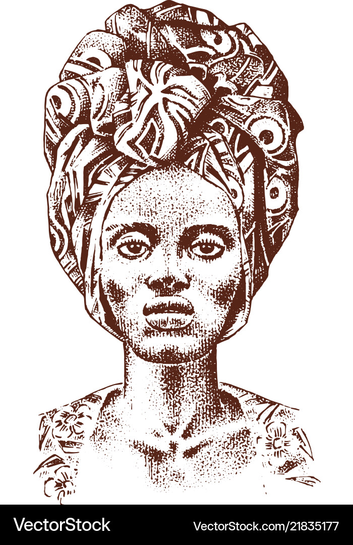 African woman portraits of aborigines vector image