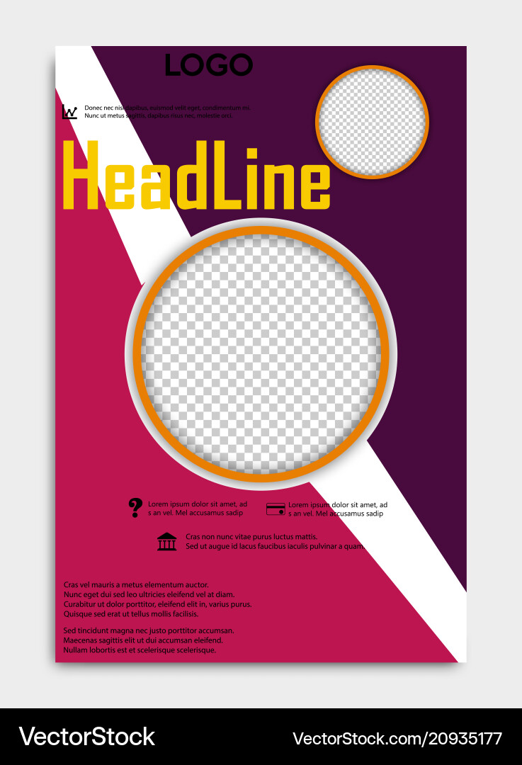 Brochure template flyer design background include Vector Image