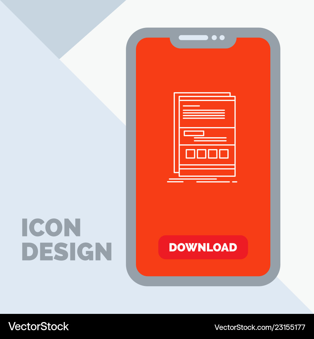 Browser dynamic internet page responsive line Vector Image