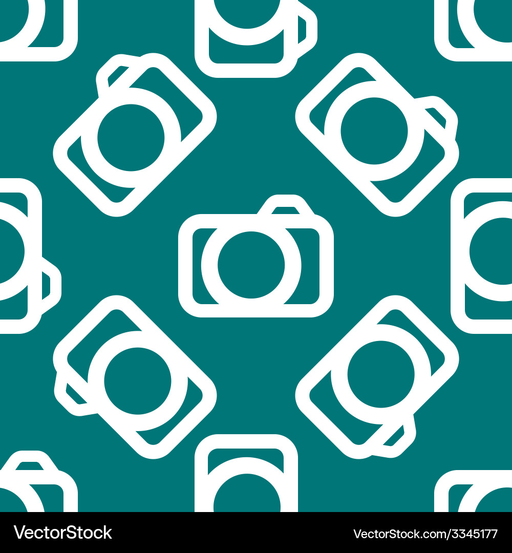 Camera web icon flat design seamless pattern vector image