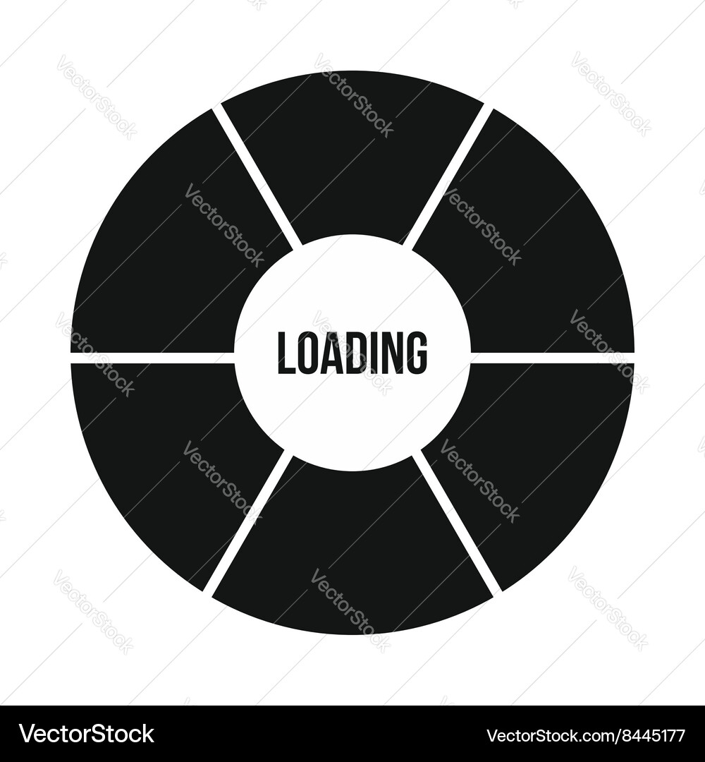 Circle loading icon simple style vector image