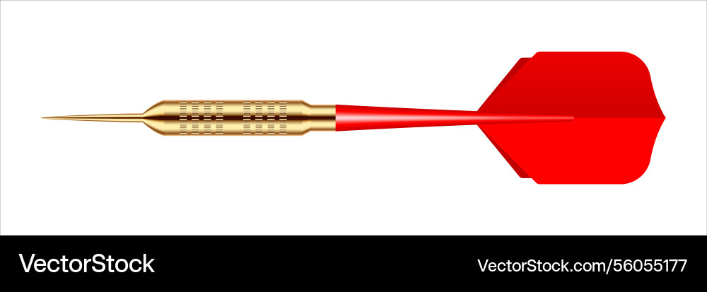 Dart arrow with metal tip and shadow Dart arrow with metal tip and shadow Vector Image