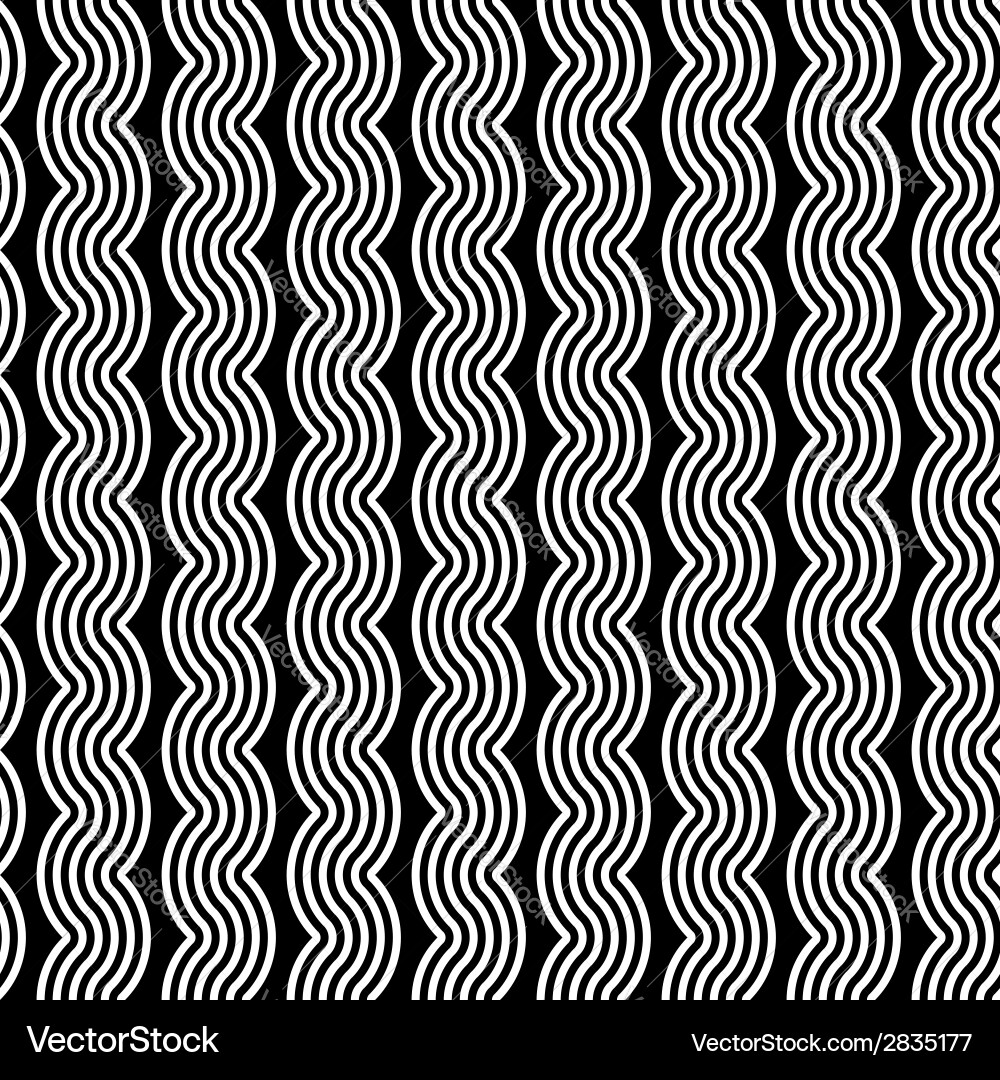 Design seamless monochrome zigzag pattern Vector Image