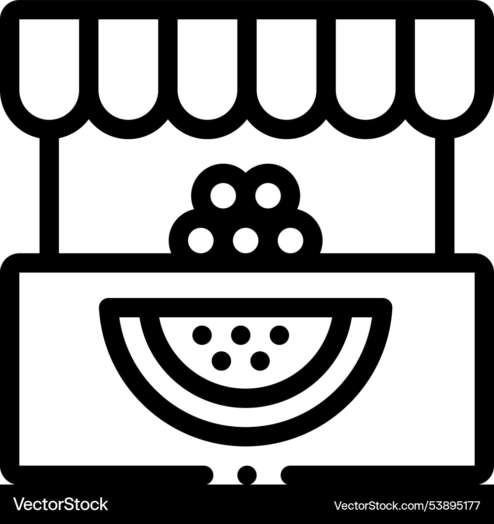 Fruit tree icon thin linear style design isolated Fruit tree icon thin linear style design isolated vector image