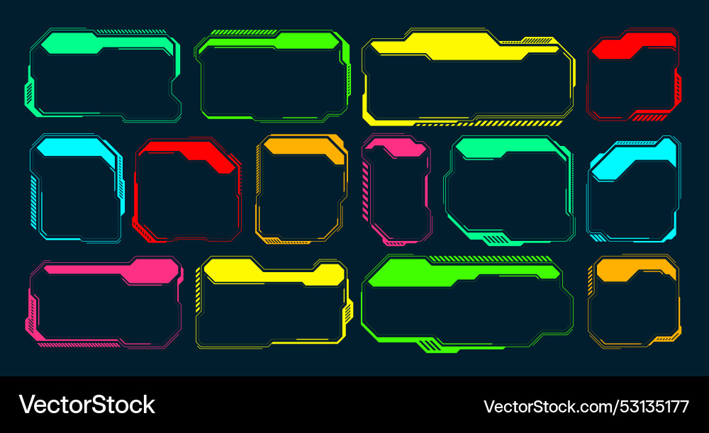Futuristic hud or ui elements sci-fi user Futuristic hud or ui elements sci-fi user vector image