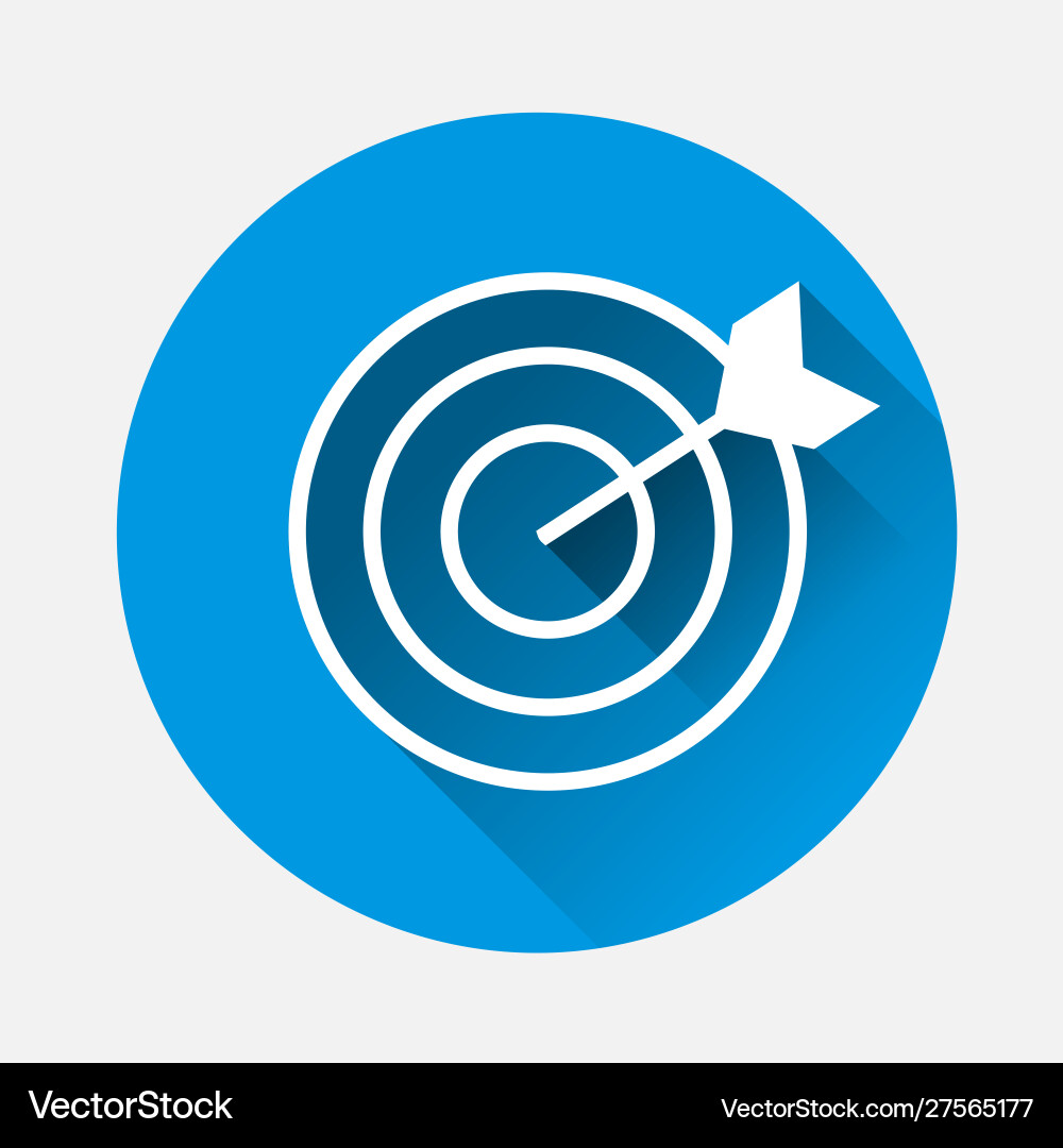 Image a target pierced an arrow dart Image a target pierced an arrow dart Vector Image