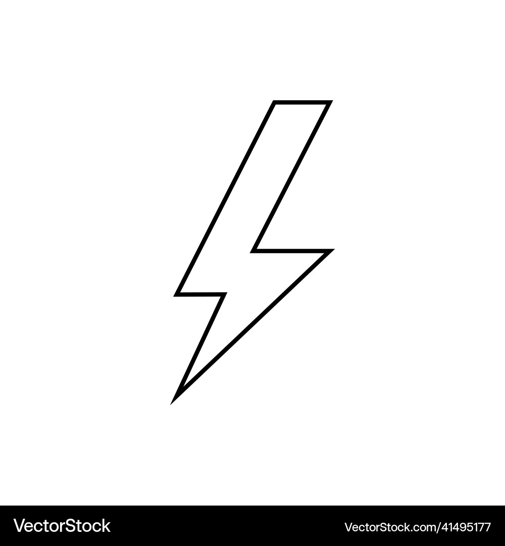 Lightning line icon simple flat symbol perfect Lightning line icon simple flat symbol perfect Vector Image