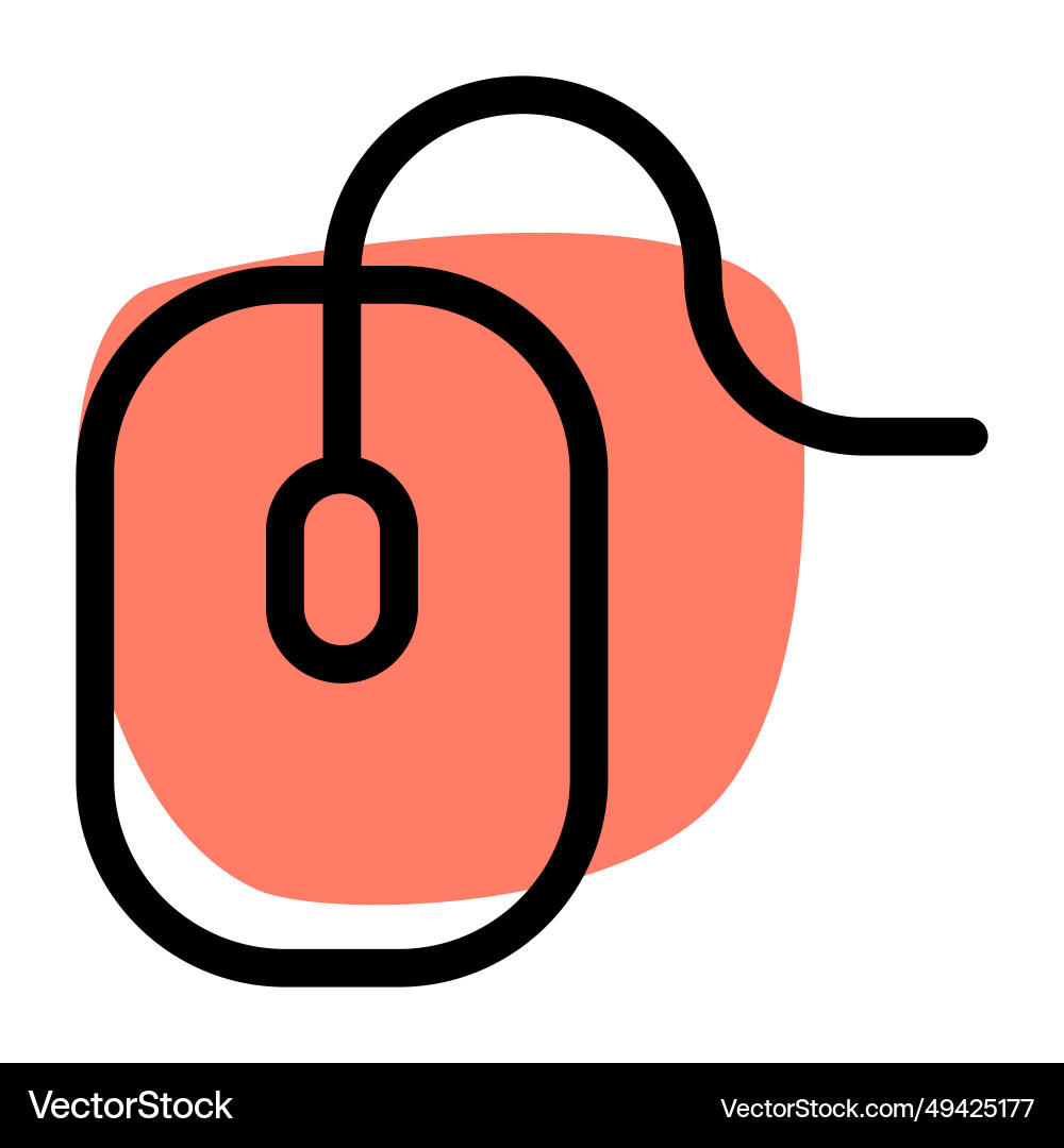 Mouse used to move the cursor on screen Vector Image