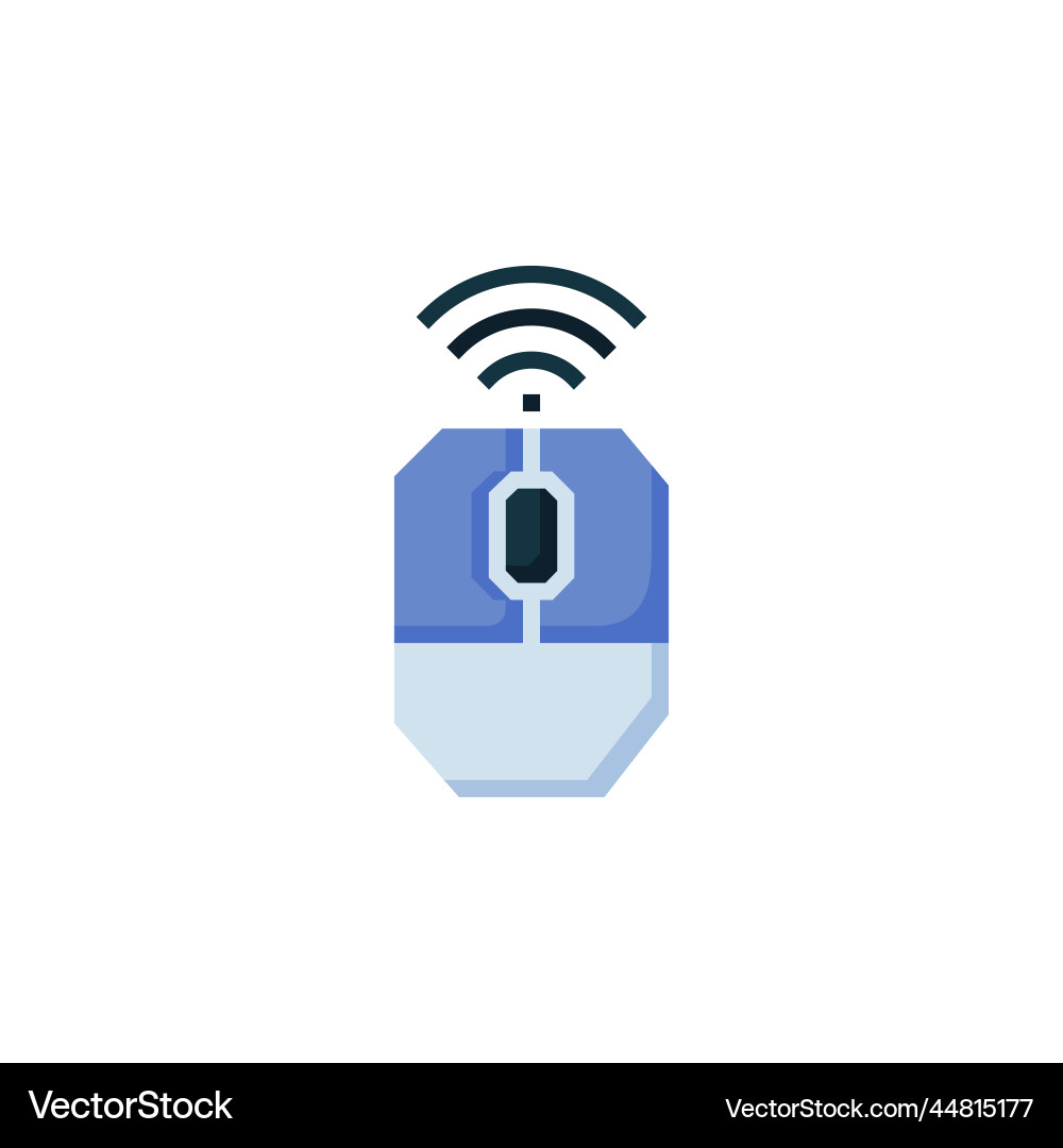 Mouse wireless icon computer component flat Mouse wireless icon computer component flat vector image