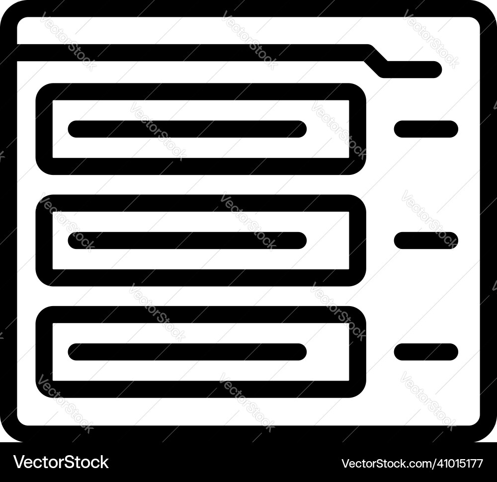 Online user form icon outline new password Online user form icon outline new password vector image