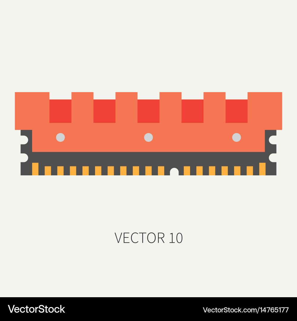 Plain flat color computer part icon data Vector Image