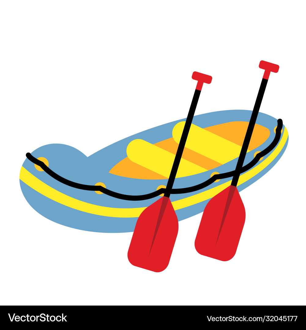 Raft transportation cartoon character perspective Vector Image