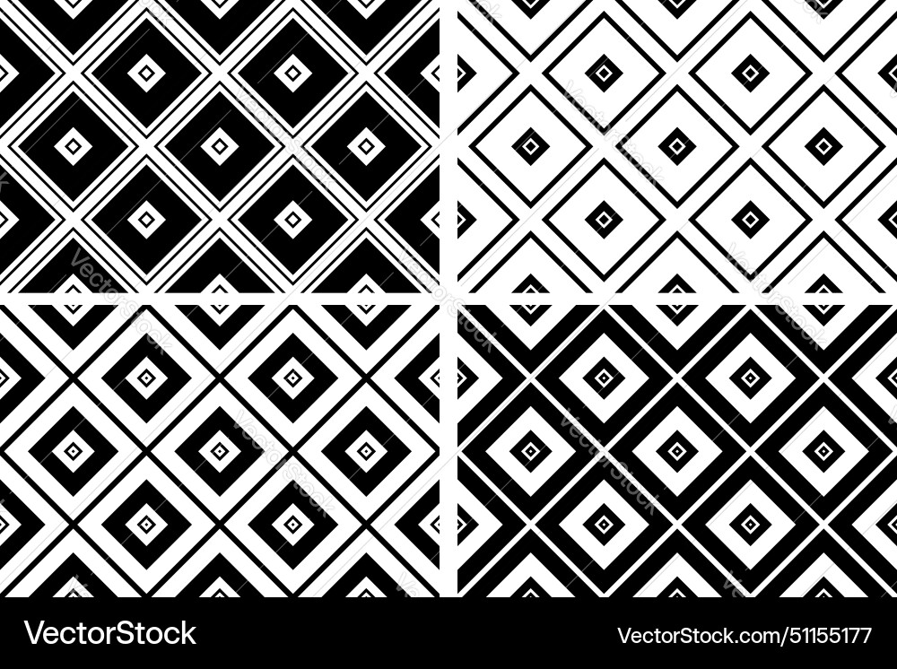 Seamless patterns set Vector Image