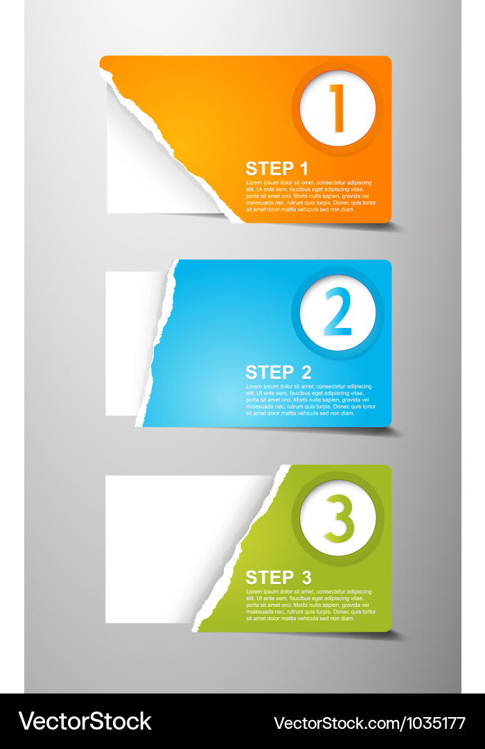 Set of teared card with place for your own text Vector Image