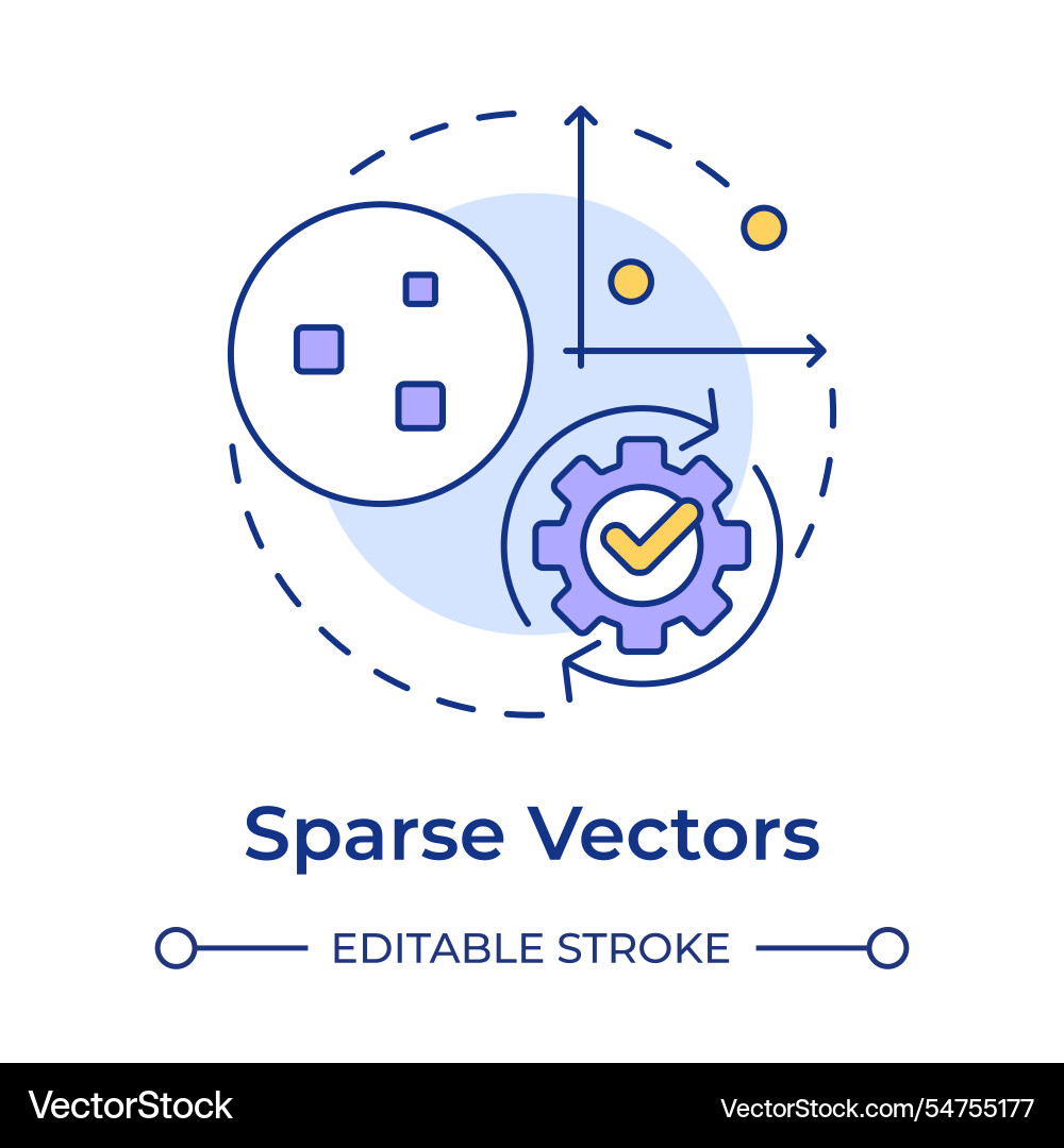 Sparse retrieval multi color concept icon Sparse retrieval multi color concept icon vector image
