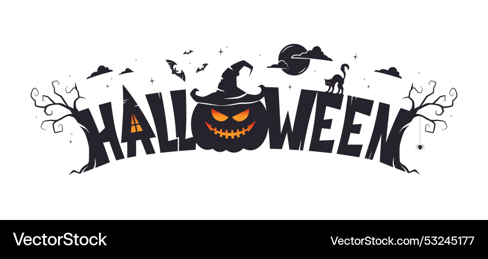 Spooky Halloween Autumn Celebration Vector Image