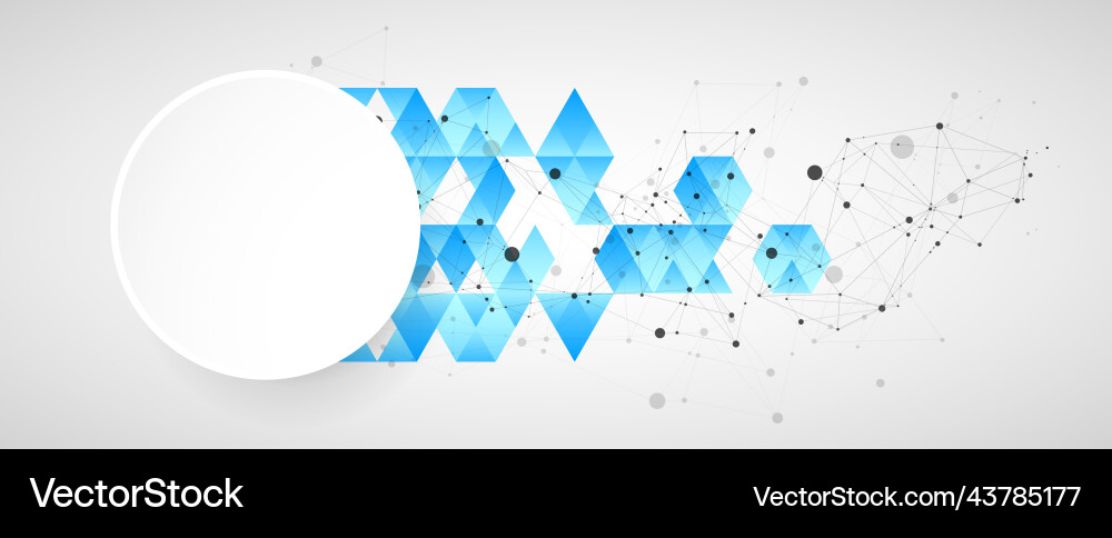 Template for science and technology presentation Vector Image