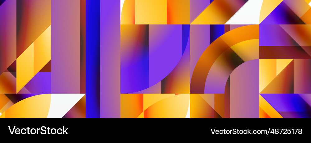 Assorted geometric shapes unite in a minimalistic Assorted geometric shapes unite in a minimalistic Vector Image