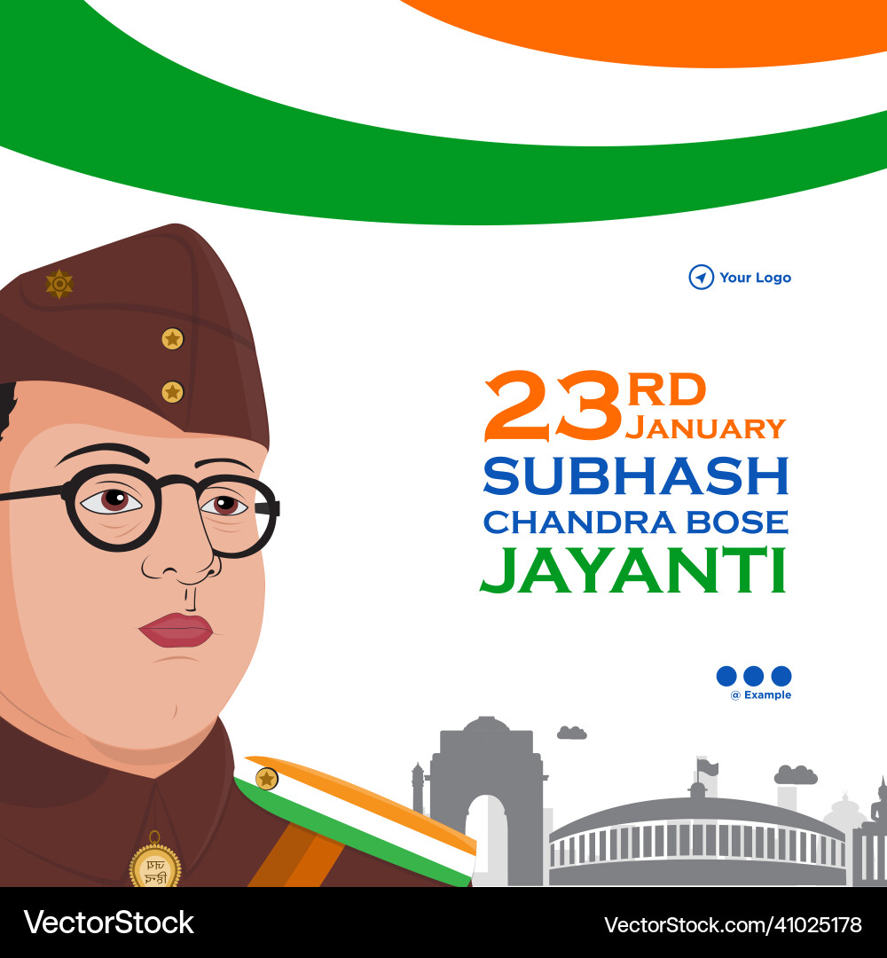 Banner-Design von subhash chandra bose jayanti Banner-Design von subhash chandra bose jayanti vektorbild