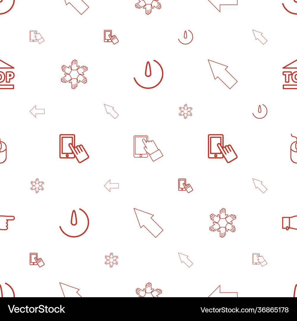 Click icons pattern seamless white background Vector Image