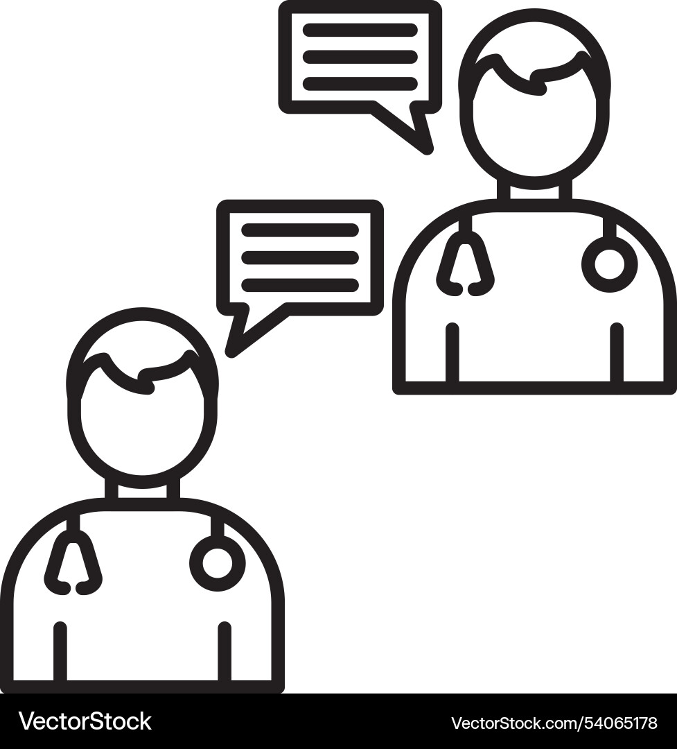 Conversation line icon design Vector Image