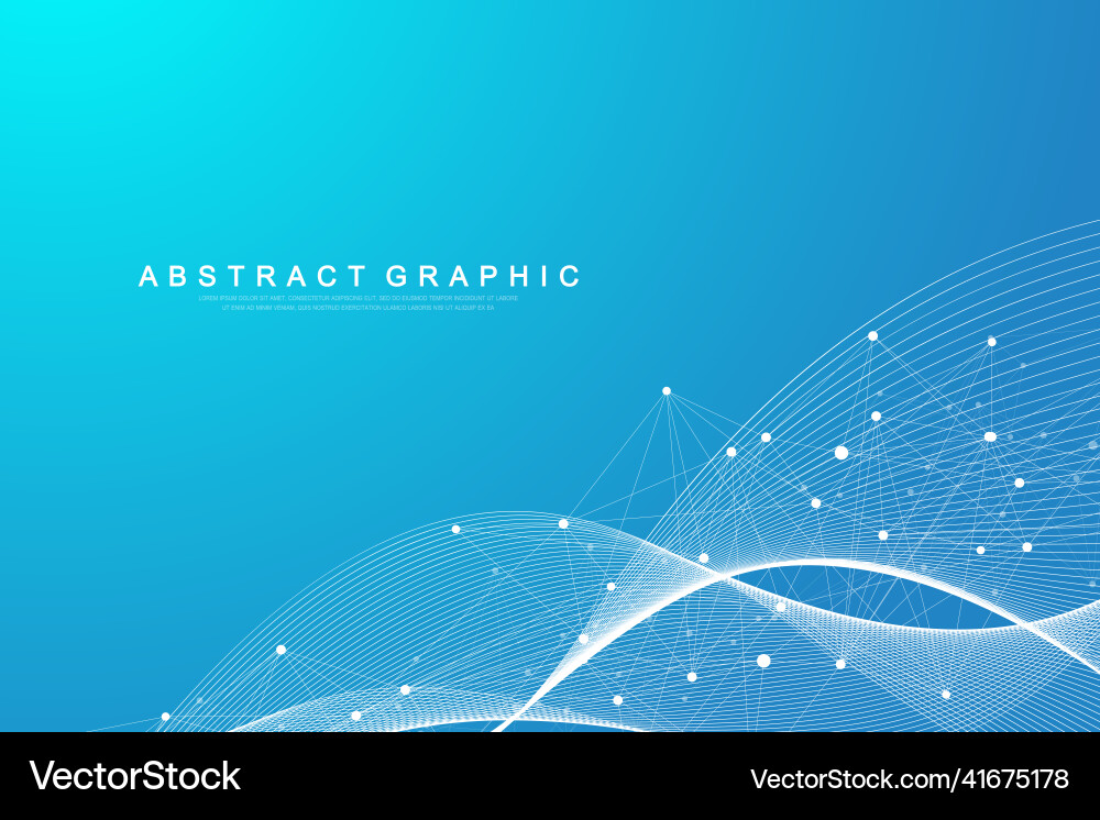 Digits abstract background with connected line Digits abstract background with connected line vector image
