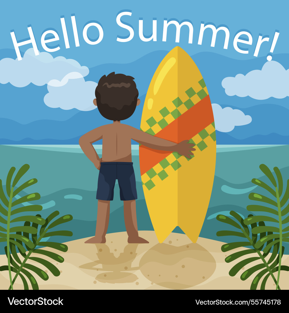 Hello summer Royalty Free Vector Image - VectorStock