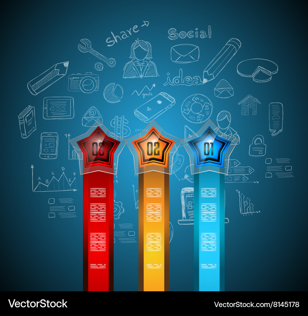 Infographics complex layout with option buttons vector image