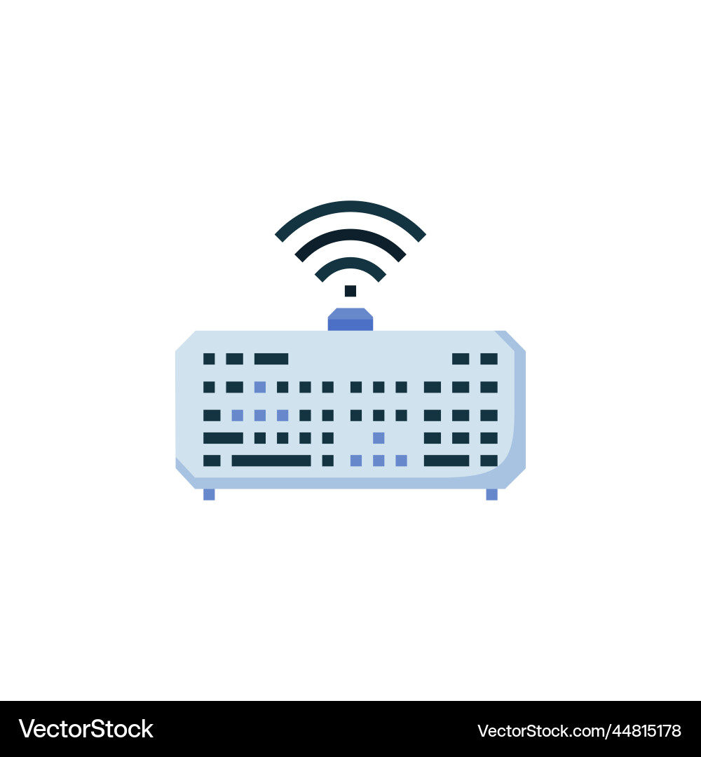 Keyboard wireless icon computer component Keyboard wireless icon computer component vector image