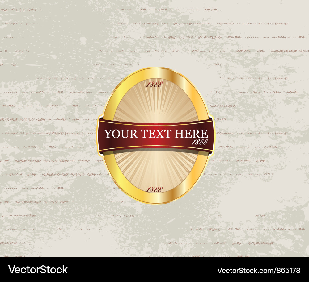 Label with grunge background Vector Image
