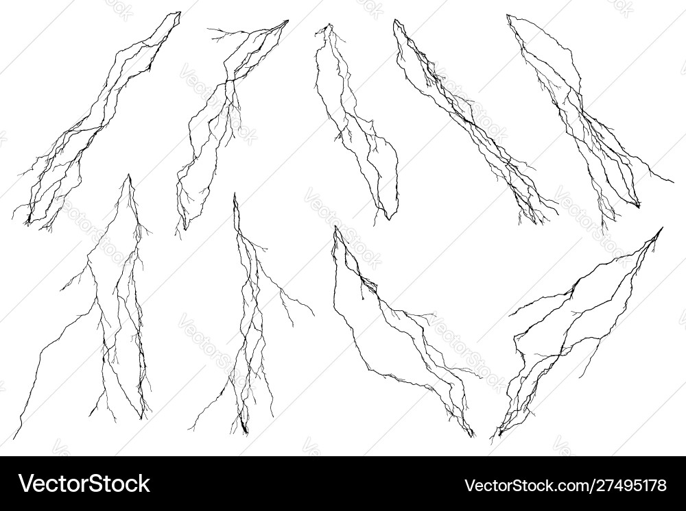 Lightning Storm Collection – Royalty-Free Vector | VectorStock