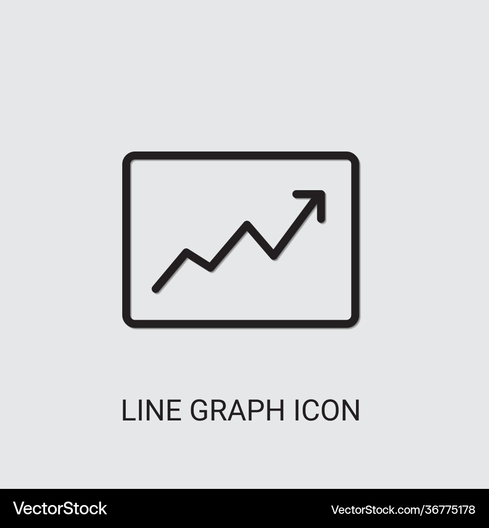 Line graph icon Vector Image