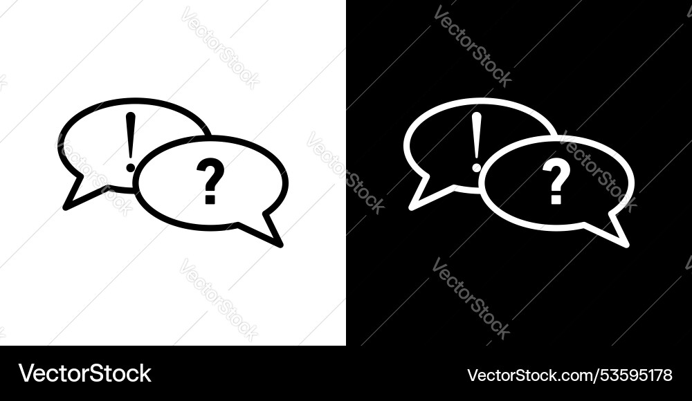 Qna thin line icon set Qna thin line icon set Vector Image