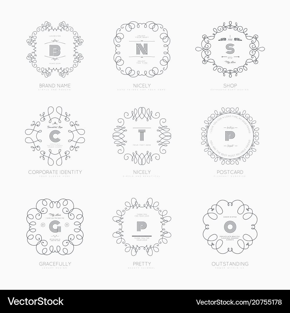 Set luxury signs Set luxury signs vector image