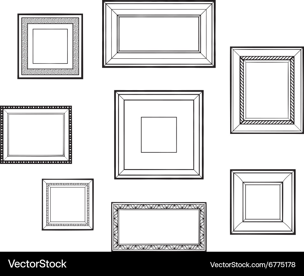 Set of frames Vector Image